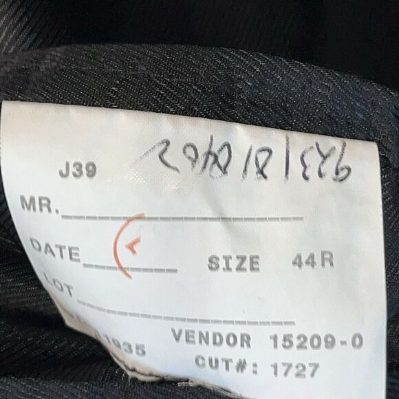 J. Ferrar Classic Fit 44 Regular Mens Sport Coat Jacket Black‎ - Picture 4 of 6